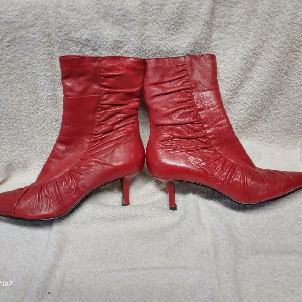 Red Diba Ankle Boots
